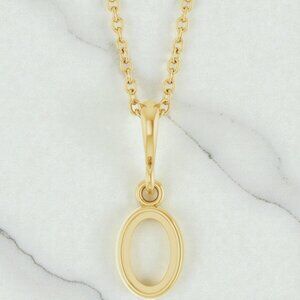 6 x 4 mm Oval Cabochon Necklace Mounting in 14kt Yellow Gold